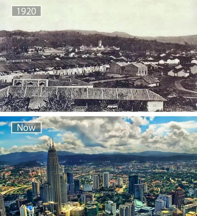 A series of photos from the past and present show the amazing transformations of the world's most famous cities over the past century - Photo 15.