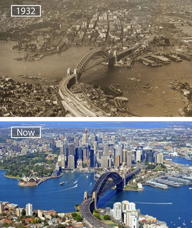 A series of photos from the past and present show the amazing transformations of the world's most famous cities over the past century - Photo 6.