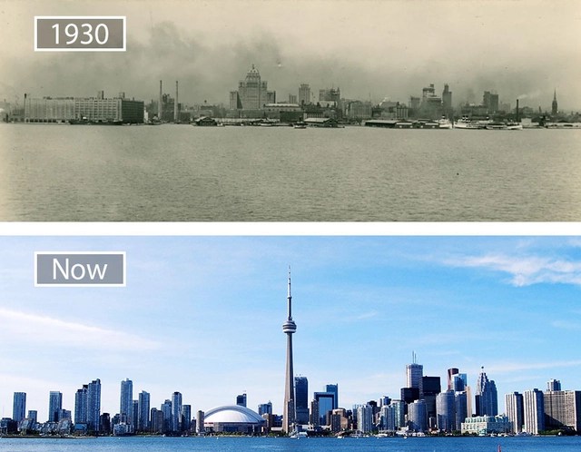 A series of photos from the past and present show the amazing transformations of the world's most famous cities over the past century - Photo 10.