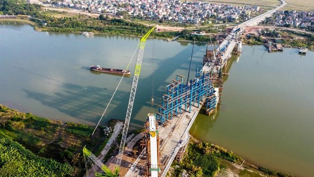Close-up of the most expensive bridge in Bac Ninh province is about to be completed - Photo 2.
