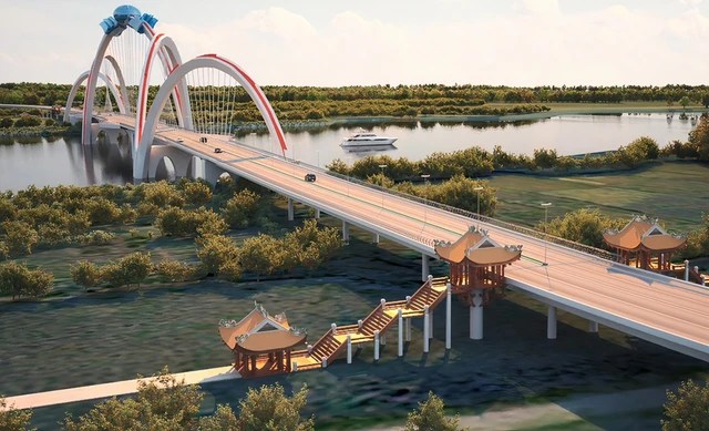 Close-up of the most expensive bridge in Bac Ninh province is about to be completed - Photo 10.