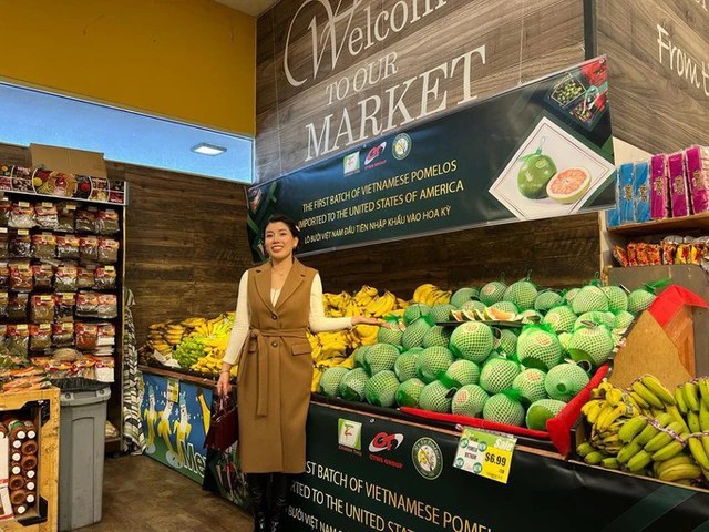 Green-skinned grapefruit flies to the US, costing more than 500,000 VND/kg - Photo 1. Green-skinned grapefruit flies to the US, costing more than 500,000 VND/kg - Photo 1.