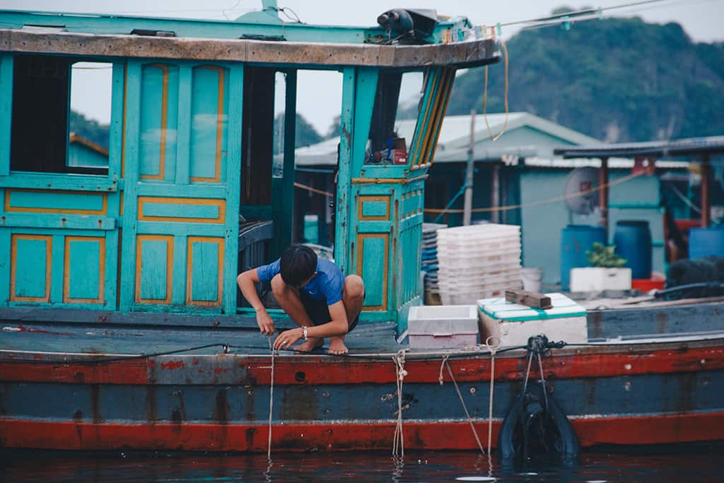 Cua Van fishing village recreates the life of fishermen on Ha Long Bay. (Photo: La Nghia Hieu)
