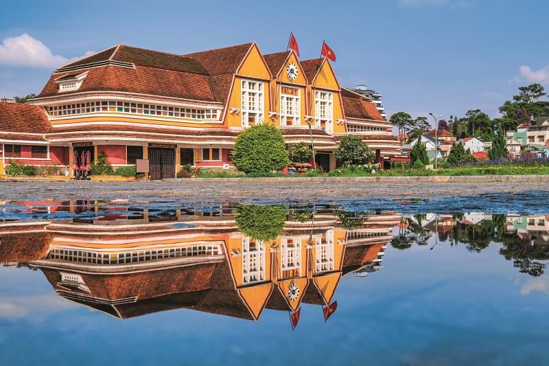 Ga Đà Lạt nhìn từ trên cao