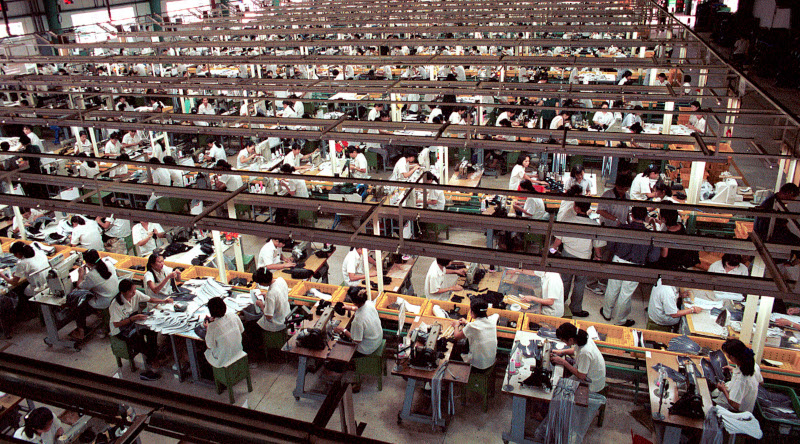 Inside the factory of Nike in Vietnam