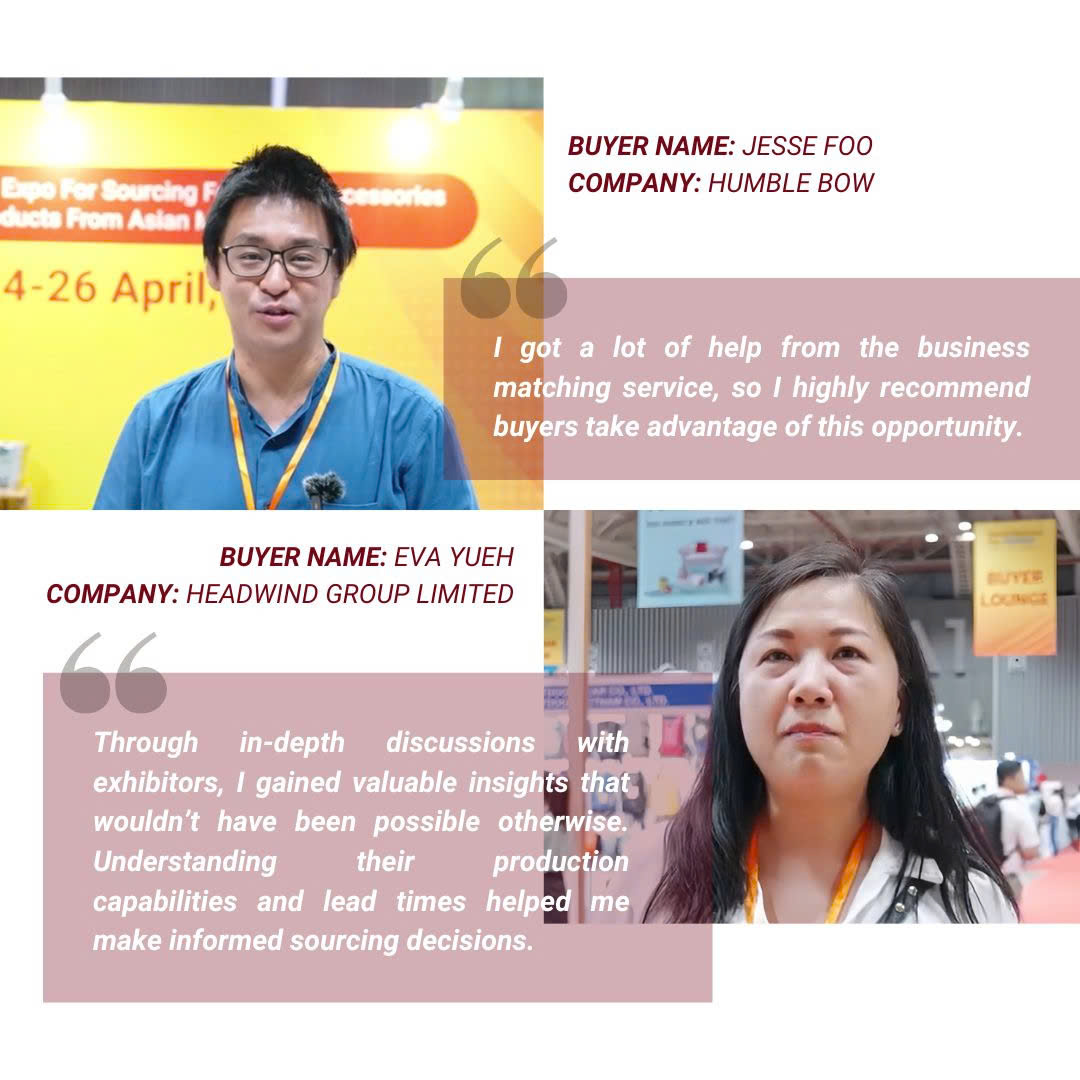 Buyer testimonials from Global Sourcing Fair Vietnam