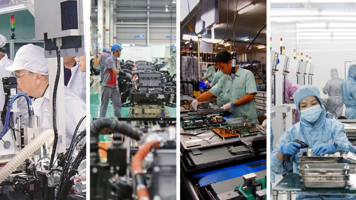High tech factory in Vietnam, Indonesia, Philippines and China 